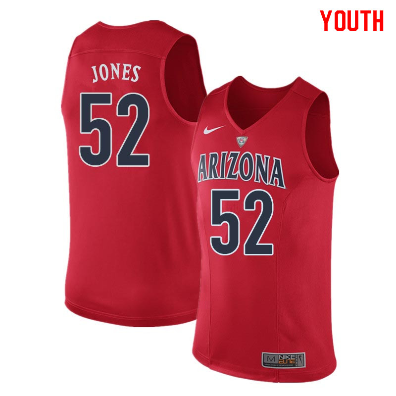 Youth Arizona Wildcats #52 Kory Jones College Basketball Jerseys Sale-Red